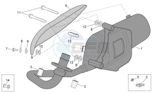 Scarabeo 50 4t 2v e2 drawing Exhaust pipe