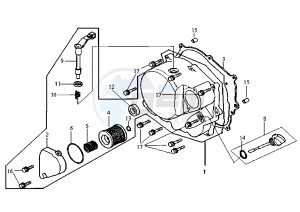 HUSKY - 125 cc drawing CLUTCH COVER