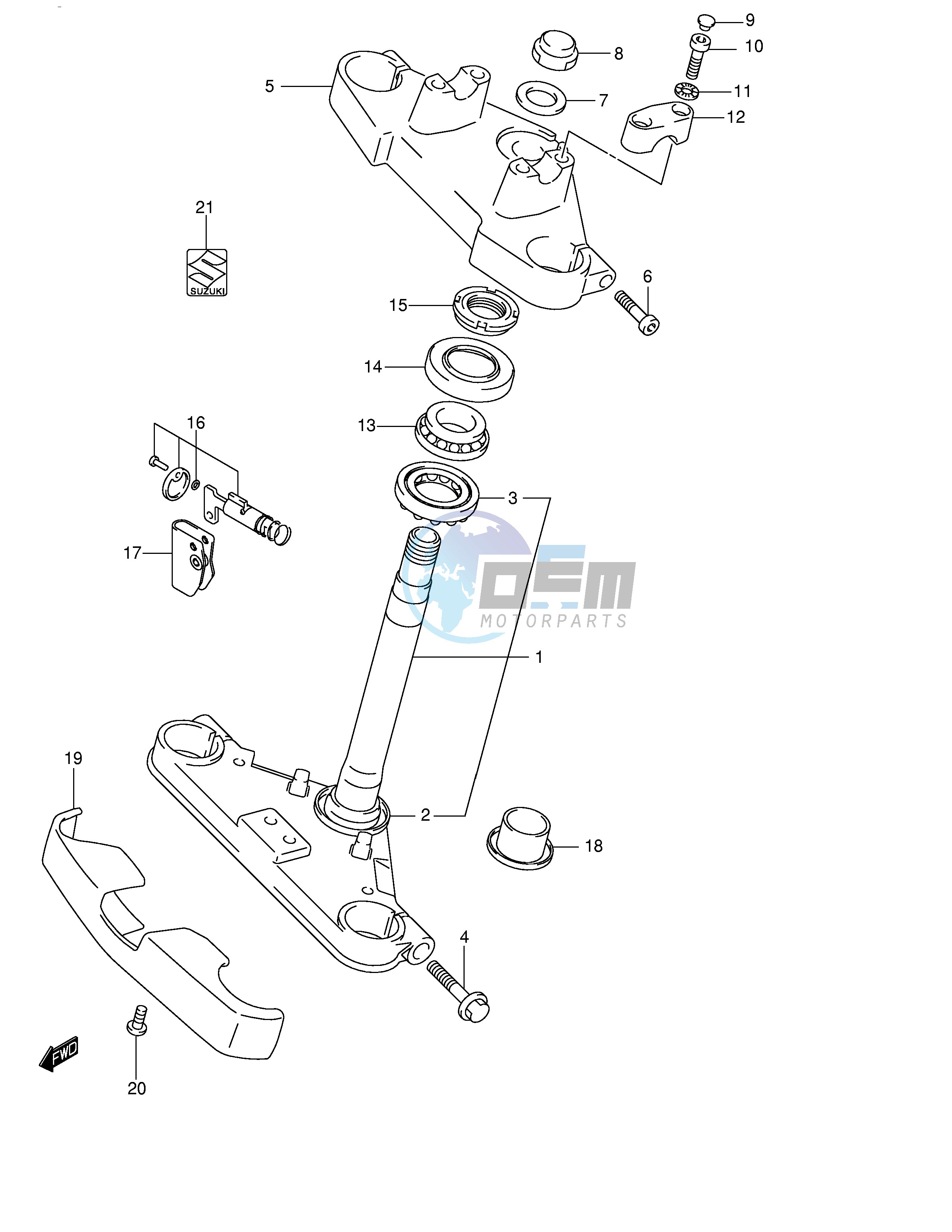 FRONT FORK BRACKET (MODEL K2 K3 K4)