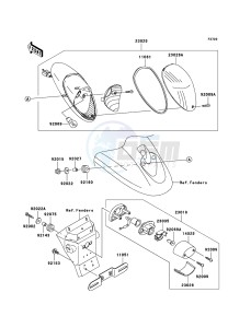 VN1600_MEAN_STREAK VN1600-B2H GB XX (EU ME A(FRICA) drawing Taillight(s)