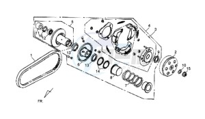 SYMPLY 150 drawing DRIVE PULLEY / V-BELT