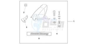 CBR1000RRA Europe Direct - (ED / HRC) drawing HUGGER PEARL SUNBEAM WHITE