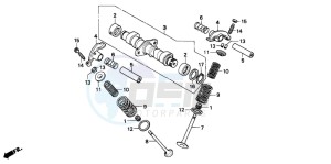 CB125T drawing CAMSHAFT/VALVE