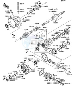 KAF 540 C [MULE 2010] (C1) [MULE 2010] drawing DRIVE SHAFT-- FRONT- -