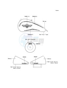 VN 800 B [VULCAN 800 CLASSIC] (B10) B10 drawing DECALS-- BEIGE- --- CA,US- -