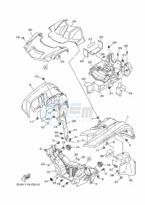 YFM700FWBD YFM70KPAK (B5K6) drawing FRONT FENDER