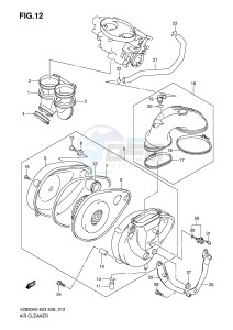 VZ800 (E3-E28) MARAUDER drawing AIR CLEANER (MODEL K5 K6 K7 K8)