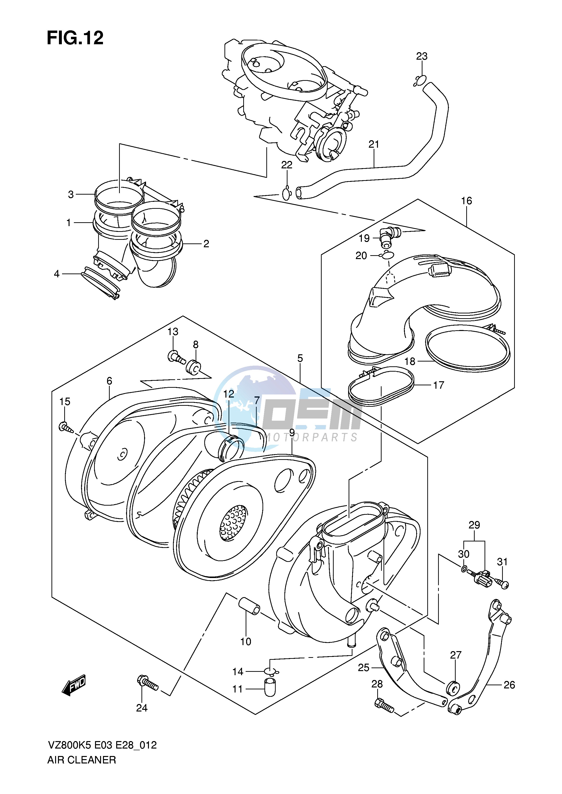 AIR CLEANER (MODEL K5 K6 K7 K8)