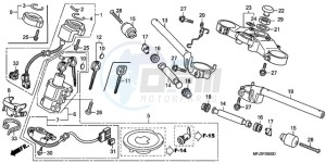 CBR600RRA F / CMF drawing HANDLE PIPE/TOP BRIDGE