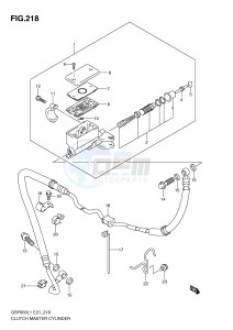 GSF650 (E21) Bandit drawing CLUTCH MASTER CYLINDER (GSF650SUL1 E21)