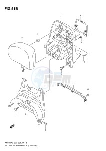 AN400 (E3-E28) Burgman drawing PILLION RIDER HANDLE (CENTER)(MODEL K5 K6)