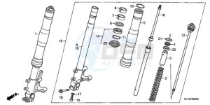 CBR600RR9 Europe Direct - (ED / MME SPC) drawing FRONT FORK