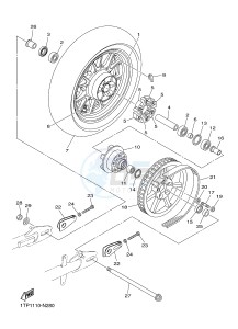 XVS950CU XV950 (2DE2) drawing REAR WHEEL