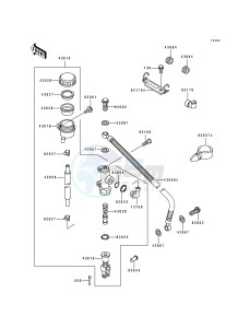 ZX 750 M [NINJA ZX-7R] (M1-M2) [NINJA ZX-7R] drawing REAR MASTER CYLINDER