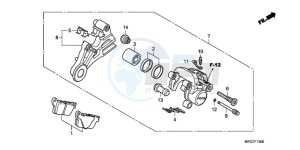 CB600F39 Europe Direct - (ED / ST) drawing REAR BRAKE CALIPER (CB600F/F3)