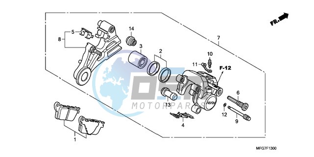 REAR BRAKE CALIPER (CB600F/F3)