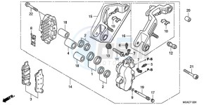 GL18009 SI / AB NAV - (SI / AB NAV) drawing L. FRONT BRAKE CALIPER