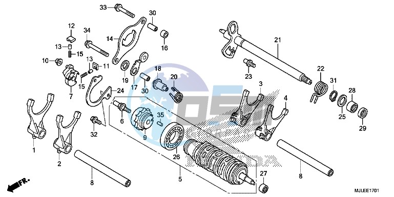 GEARSHIFT DRUM ( NC700SD/ 750SD)