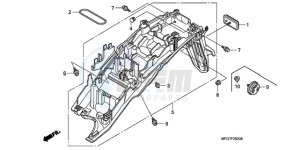 CB600F9 Spain - (SP / 25K) drawing REAR FENDER