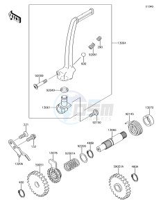 KX65 KX65AFF EU drawing Kickstarter Mechanism