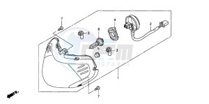 SH300R drawing HEADLIGHT