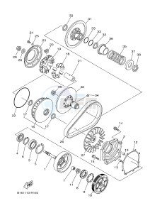 YFM700FWB KODIAK 700 (B165) drawing CLUTCH