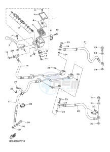 XVS950CR XVS950 CAFE RACER XV950 RACER (B33M) drawing FRONT MASTER CYLINDER