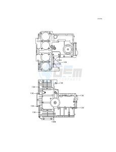 KZ 1000 P [POLICE 1000] (P15-P19) [POLICE 1000] drawing CRANKCASE BOLT PATTERN