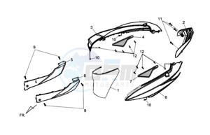 SYMPHONY SR 125 CH drawing COWLING