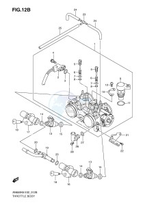 AN650 (E2) Burgman drawing THROTTLE BODY (MODEL K8 K9 L0)