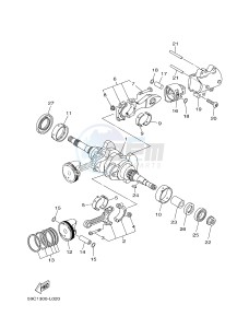 XP500 T-MAX 530 (59CF) drawing CRANKSHAFT & PISTON