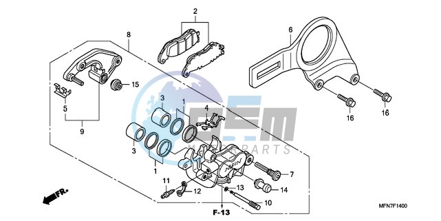 REAR BRAKE CALIPER (CB1000R)