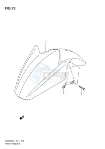 GSX650F (E21) Katana drawing FRONT FENDER (GSX650FUL1 E24)