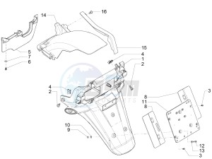 MP3 500 LT Sport drawing Rear cover - Splash guard