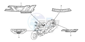 CB1100SF drawing MARK