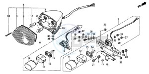 VT600CD 400 drawing TAILLIGHT (VT600C/CD)