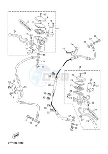 YP250R X-MAX 250 X-MAX 250 (1YS9 1YS9 1YS9) drawing FRONT MASTER CYLINDER