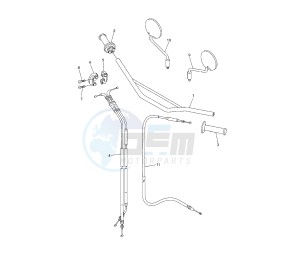 WR R 250 drawing STEERING HANDLE AND CABLE