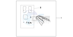 CB600FA39 Europe Direct - (ED / ABS ST 25K) drawing REAR SEAT COWL NH-A84P