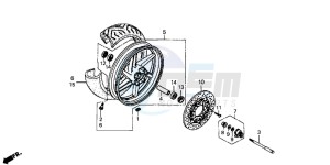 NSR125R drawing FRONT WHEEL