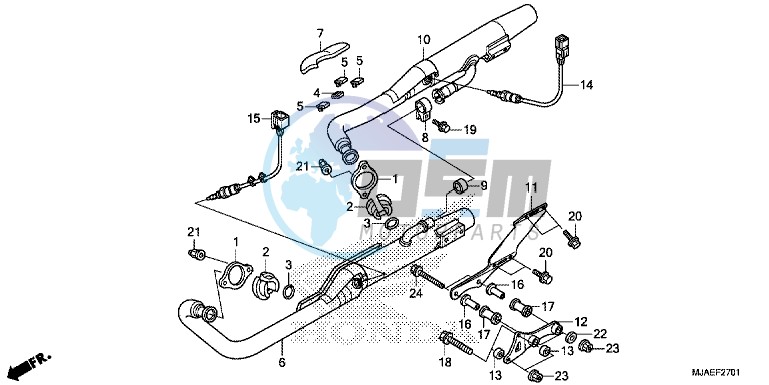 EXHAUST MUFFLER (VT750S)