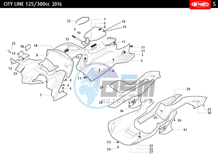 REAR PLASTICS - COVERS PARTS