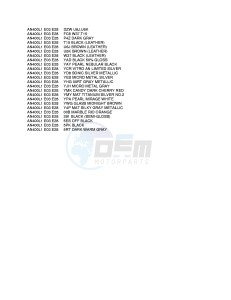 AN400 (E03) Burgman drawing * COLOR CHART *