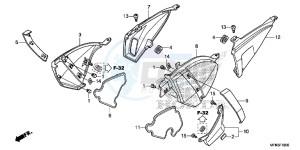 CB1000RD CB1000R UK - (E) drawing SIDE COVER