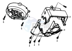 ALLO 50 25 KM/H L6 drawing FLYWHEEL COVER