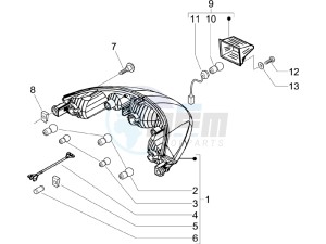 Beverly 125 drawing Tail light - Turn signal lamps