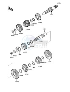 VN750 A [VULCAN 750] (A6-A9) [VULCAN 750] drawing TRANSMISSION