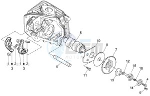 LX 150 USA drawing Rocker levers support