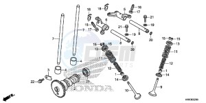 TRX500FM6F TRX500FM Australia - (U) drawing CAMSHAFT/VALVE