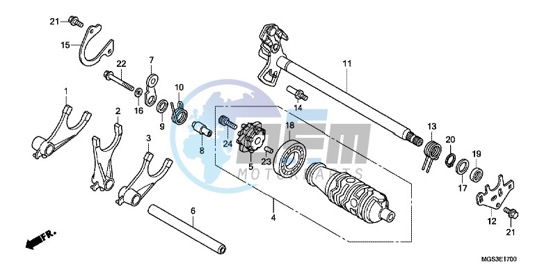 GEARSHIFT DRUM (NC700X/ XA)